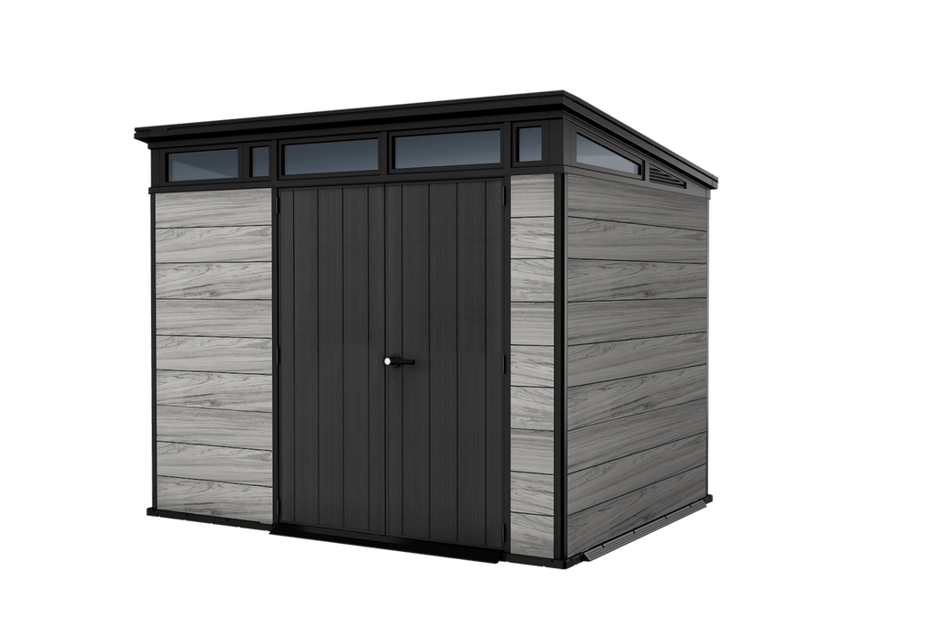 PRE ORDER: OCT - Keter Signature Pent 9x7 Shed - Stormgrey Look