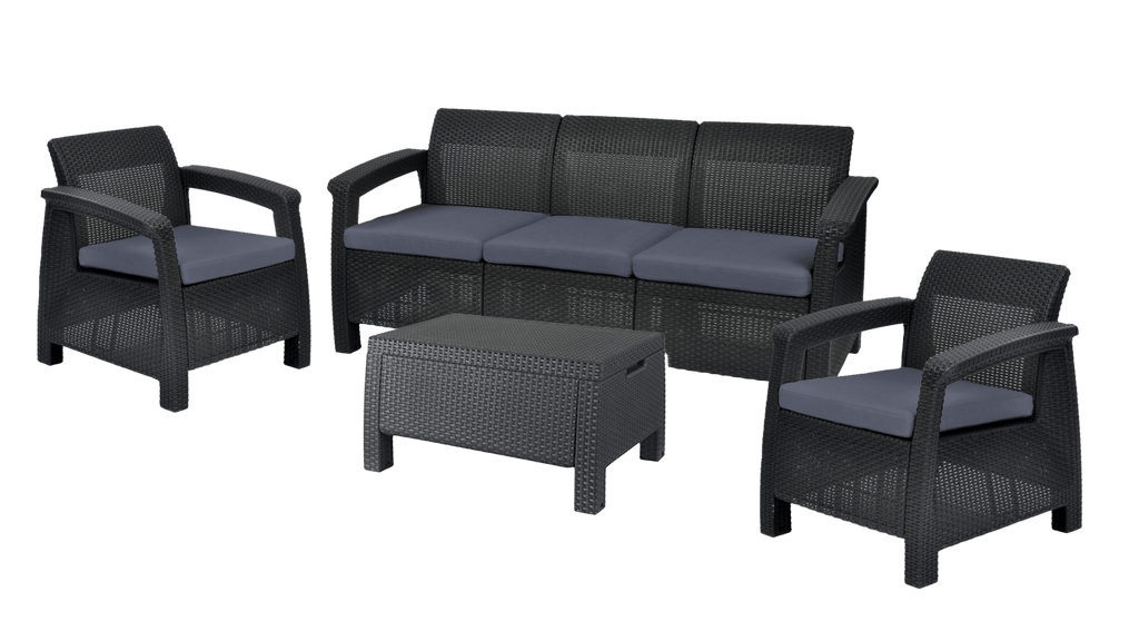 Keter Corfu 5 Seater Storage Lounge Set – Keter Australia