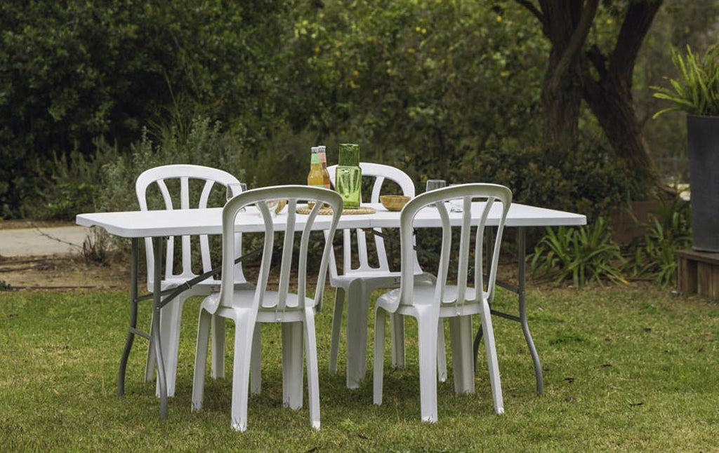 Keter Fold & Go Dining Table - White ( 1.8 m) – Keter Australia
