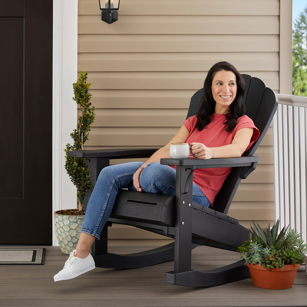 Kenetic Rocking Chair Keter Everest Rocking Adirondack Chair - Graphite – Keter Australia
