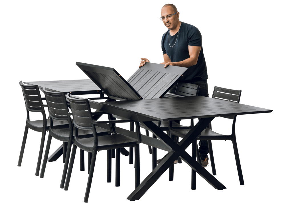 Keter Barcelona Extendable Dining Table - Graphite – Keter Australia