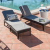 PRE ORDER: AVAILABLE  JUNE - Keter Jaipur Outdoor Sun Lounger with Cushion