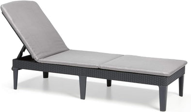 PRE ORDER: AVAILABLE  APRIL- Keter Jaipur Outdoor Sun Lounger with Cushion