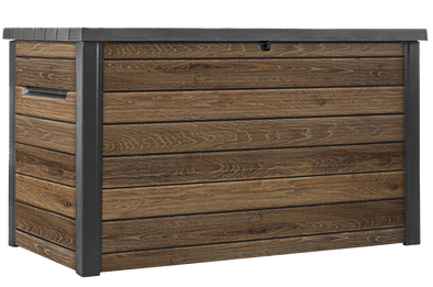 Keter Signature 870L Storage Box - Walnut Look