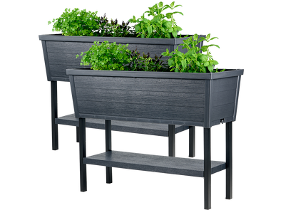 Keter Alfresco Garden Bed - Black - 2 Pack
