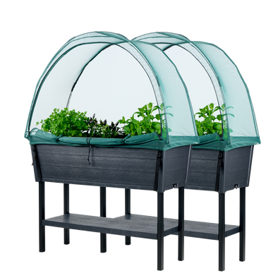 PRE ORDER: DEC. - Keter Alfresco Raised Garden Bed with Net Cover - 2 Pack