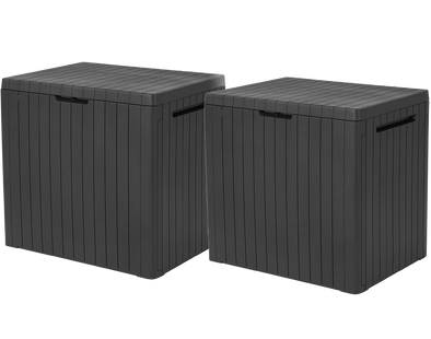 Keter City Box - 113L Outdoor Storage Box - 2 PACK