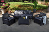 Keter Corfu Five Seater Lounge Set with Storage Table