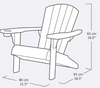 PRE ORDER: AVAILABLE JULY - Keter Alpine Adirondack Chair - Graphite 2 PACK