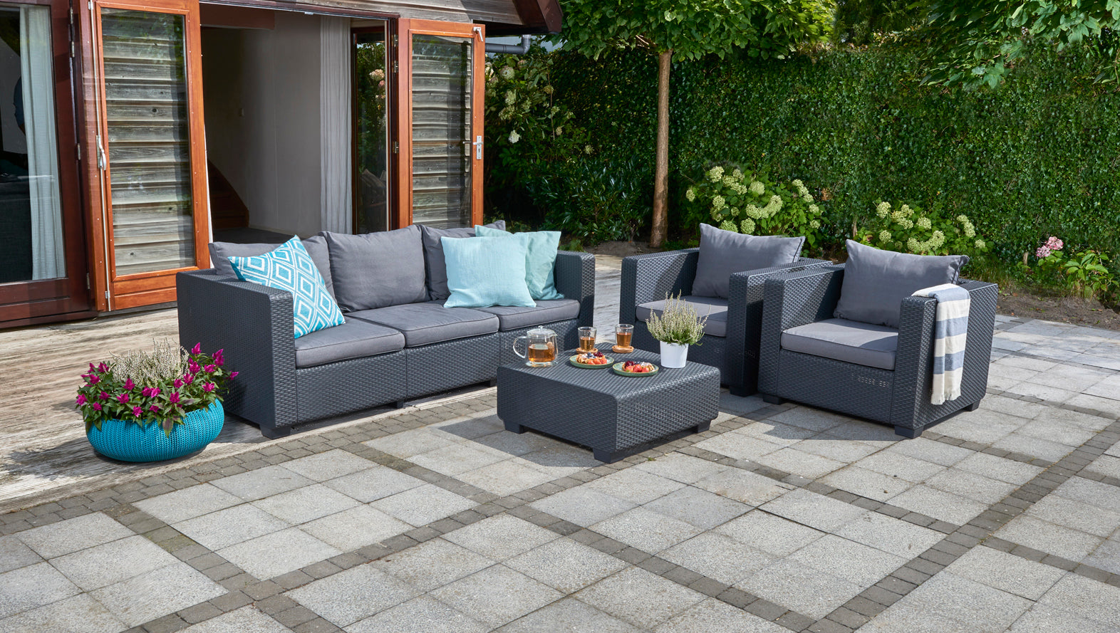 Chair Wicker Keter Victoria Lounge Set Keter Salta 3-seater Sofa