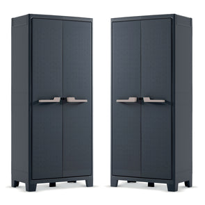 2 x Keter Moby High Storage Cabinets