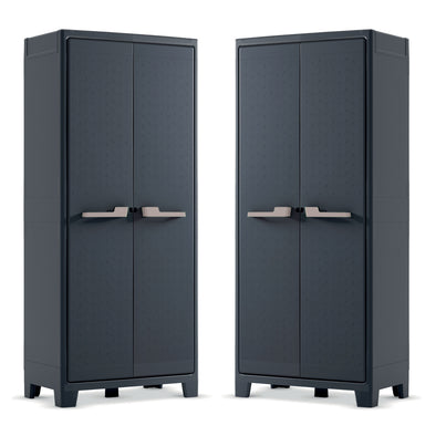 PRE ORDER: AVAILABLE JUNE - 2 x Keter Moby High Storage Cabinets