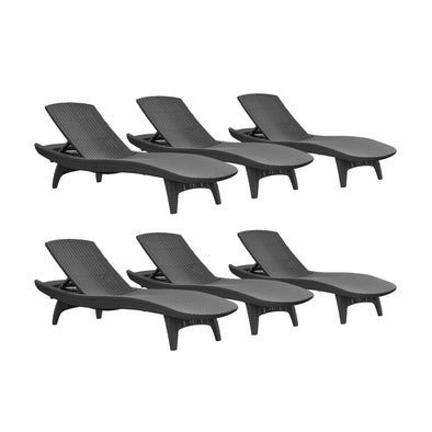 Keter Pacific Sun Loungers - 6 PACK