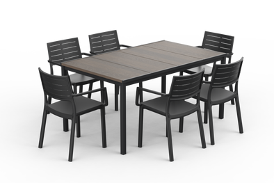 Keter Signature Porto 160 Metaline Dining Set