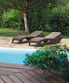 PRE ORDER: AVAILABLE JULY - Keter Atlantic Sun Lounger - Brown