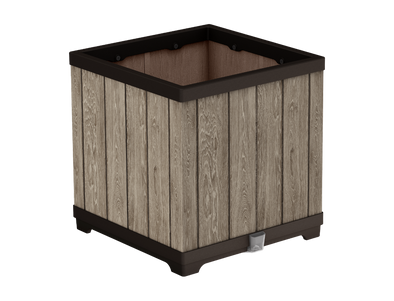 Keter Signature Square Planter- Ashwood Look