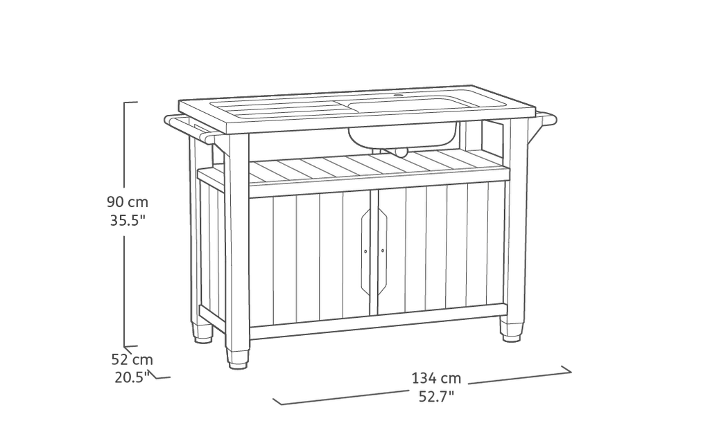 Keter Unity XL BBQ Entertainment Unit with Sink – Keter Australia