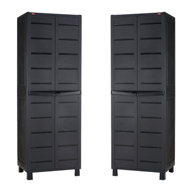 Keter Outdoor Utility Tall Cabinet - 2 Pack