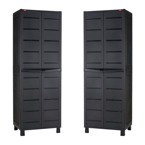 Keter Outdoor Utility Tall Cabinet - 2 Pack