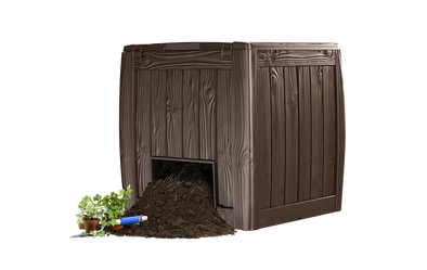 Keter DECO Wood Look 330L Composter - Brown