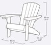 Keter Alpine Adirondack Chair - Graphite