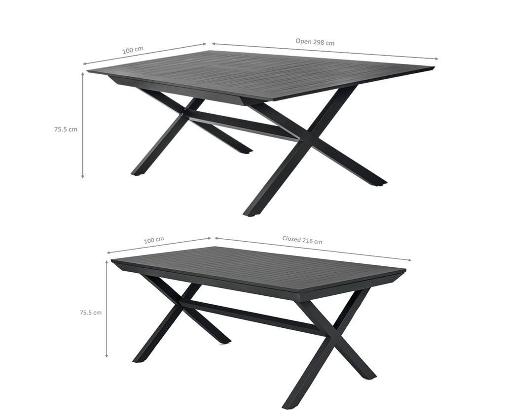 Keter Rband Table Keter Barcelona Extendable Dining Table - Graphite – Keter Australia