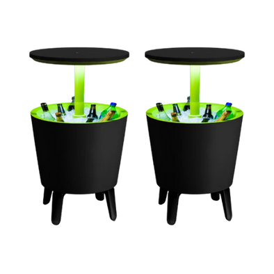 Keter Illuminated Cool Bar - Graphite / Lime - 2 PACK