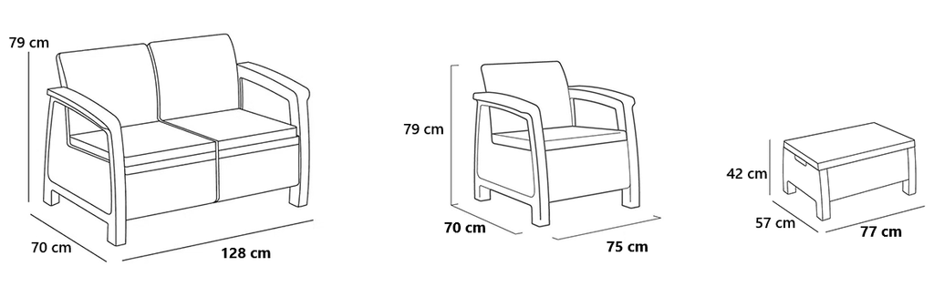Keter Corfu 4 Seater Storage Lounge Set – Keter Australia