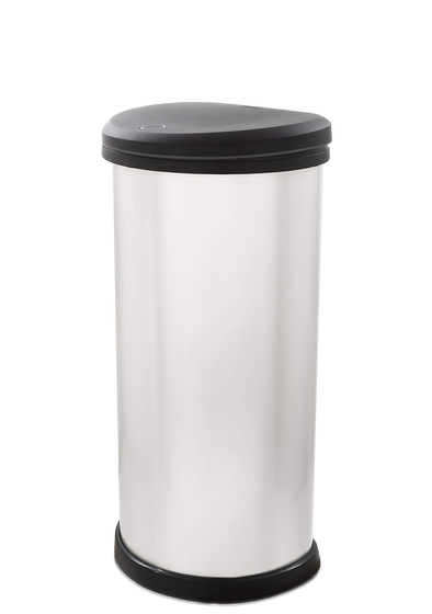 Curver Deco Touch Bin - 40L- Steel Look