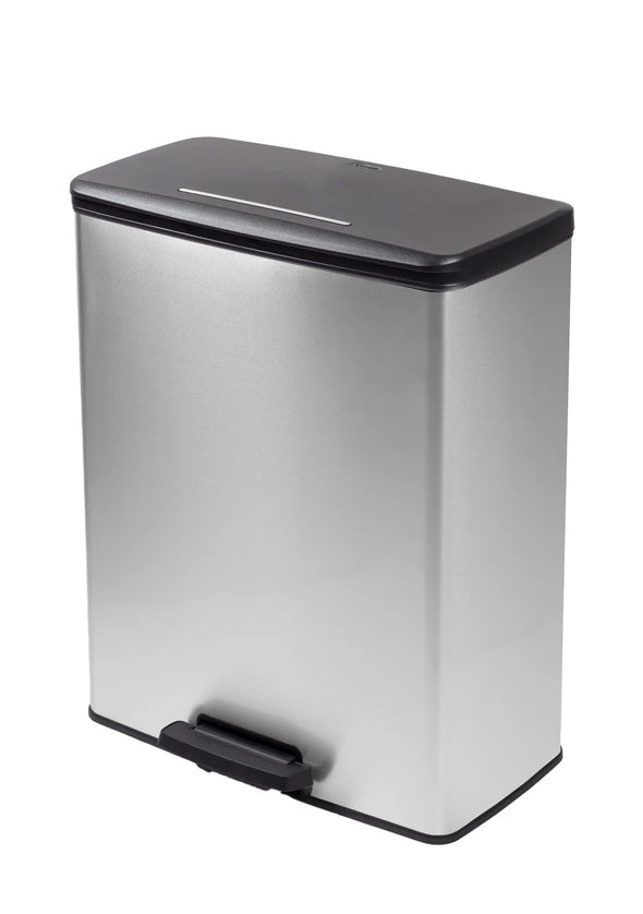 PRE ORDER: AVAILABLE JULY - Curver Deco Duo Bin – 2 X 26L – Steel Look