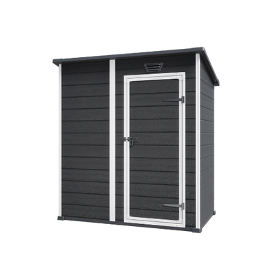 Manor Pent Essential 6x4 Garden Shed - Dark Grey (1.8 x 1.1m)