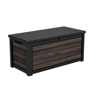 Keter Signature 630L Storage Box - Rosewood Look