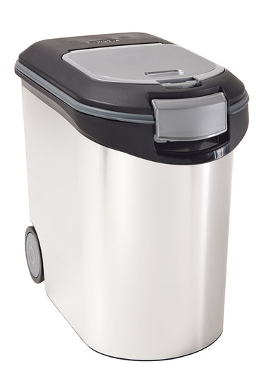 Cuver Portable 35L/12kg Pet Food Storage Container (Silver)