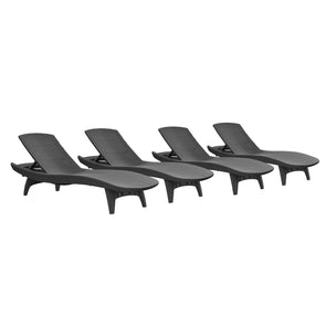 Keter Pacific Sun Loungers - 4 PACK