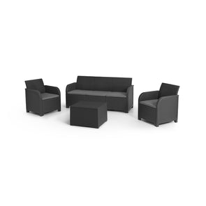 Keter Rosalie 5 Seater Set With Storage Table