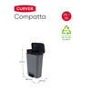 Curver Compatta 50L Duo 23+23L Recycling Bin - Grey